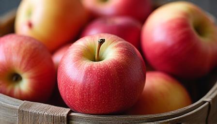 Basket of fresh organic apples